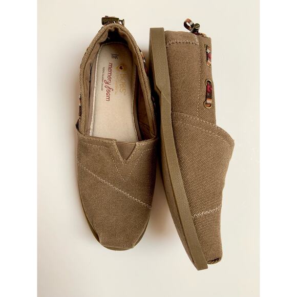 BOBS from Sketchers Brown Memory Foam 100% Leather insole Slip On Shoes Womens 6 - Picture 1 of 11